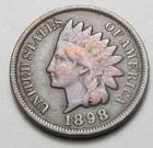 1898 INDIAN HEAD CENT,PARTIAL LIBERTY, VERY NICE COIN!!!!(A9)