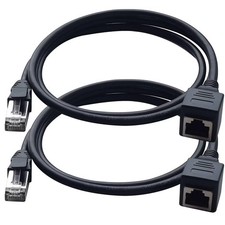 Ethernet Extension Cable 2Pack Cat6 LAN Cable Extender Cat6 RJ45 Network Patc...