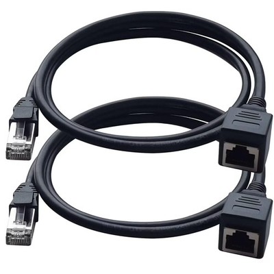 Ethernet Extension Cable 2Pack Cat6 LAN Cable Extender Cat6 RJ45 Network Patc...
