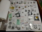 54 SMALL BAGS & SMALL CASES OF WATCH PARTS
