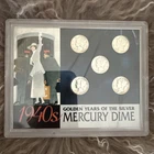 1941-45 US 90% Silver Mercury Dime Collection Excellent Condition Great Gift