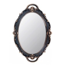 Vintage Mirror Small Wall Mirror Hanging Mirror 14.5 X 10 Inchs Oval Brown Vintage Mirror Small Wall Mirror Hanging Mirror 14.5 X 10 Inchs Oval Brown