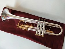 LT180S-72 Bb Trumpet Silver Plated Trumpet with Mouthpiece, New Stradivarius