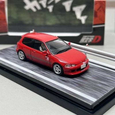 1:64 Civic EG6 SiR Initial D Shingo Shoji Red Alloy Model Car Collection