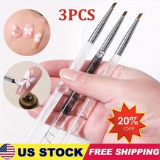 3 PCS Nail Art Design Dotting Painting Drawing Polish Brush Pen Tools Acrylic