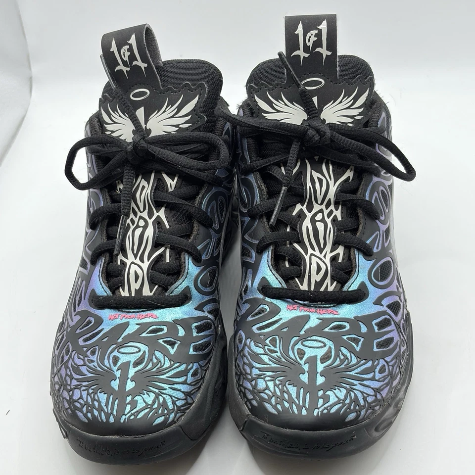 PUMA x LaMelo Ball MB 04 Reflections Black Ravish Little Kid PS Size 3C - Image 2 of 4