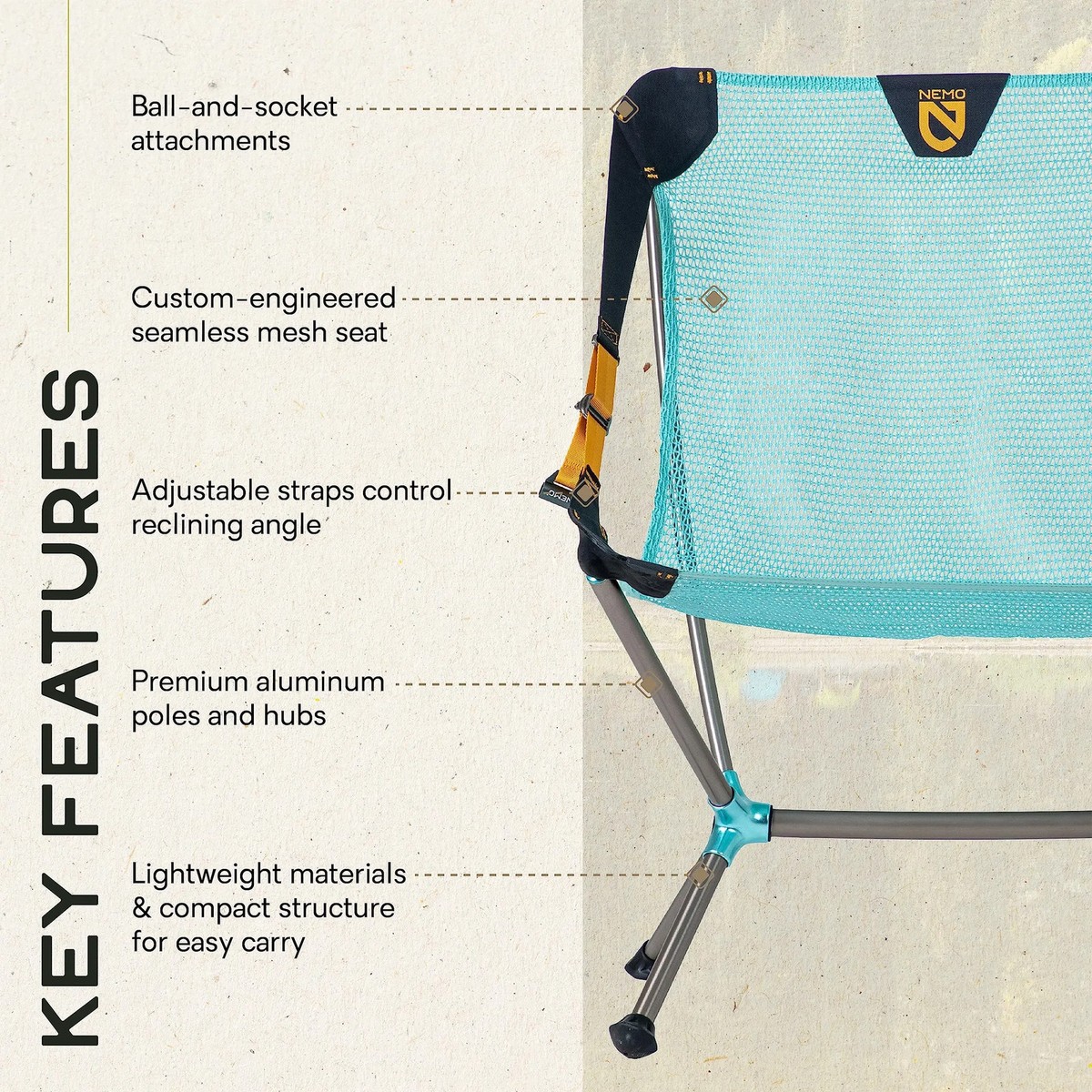 ムーンライト リクライニングチェア　ヘイジーアクア ムーンライト リクライニングチェア ヘイジーアクア Moonlite