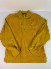 Vintage 1960s Sears Premiere Collection Mustard Yellow Corduroy Front Pullover