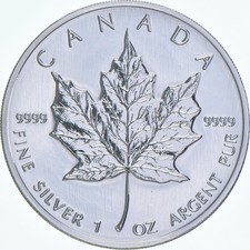 2001 Canada 5 Dollars Silver Maple Leaf 1 Oz Silver BU