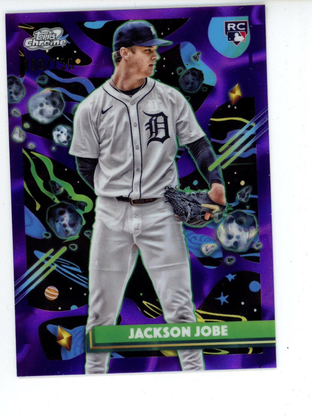 2025 Topps Cosmic Chrome Jackson Jobe #142 Purple Nebula Refractor /150 (RC)