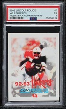 1992-93 Nebraska Cornhuskers Team Issue Will Shields #1 PSA 5 HOF 7t6