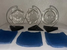 VTG Lot Henco Crystal Clear Ornaments With Stand Mint