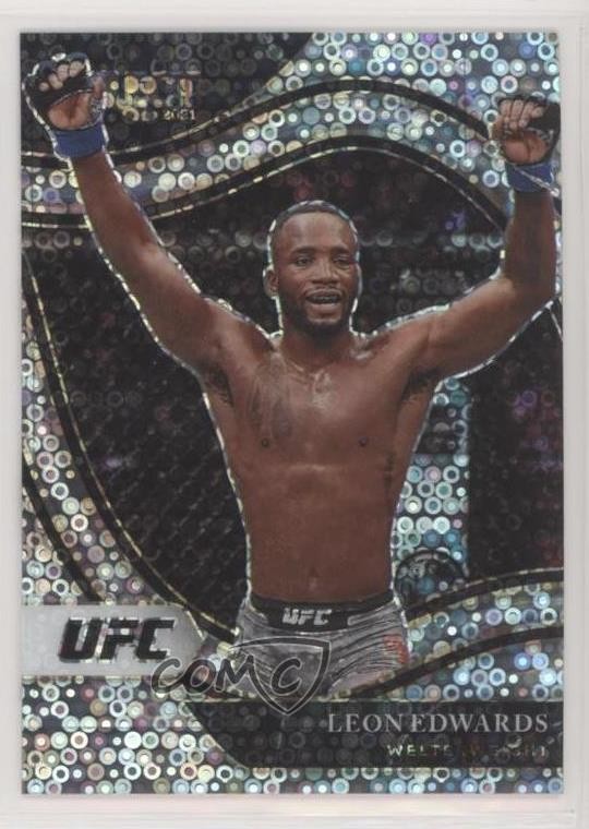 2021 Panini Select UFC Octagonside Disco Prizm Leon Edwards #238 0o4t