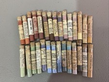 VTG Porcelain China Powder Paints Corked Glass Vials 29 Assorted Colors Lot 3