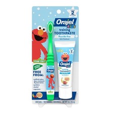 Fluoride-Free Baby Tooth Gum Cleanser with Elmo Brush Gentle Infant Dental
