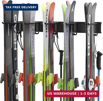 Ultrawall Ski Rack, Wall Mounted Ski Storage for Garage Storage Organizer System