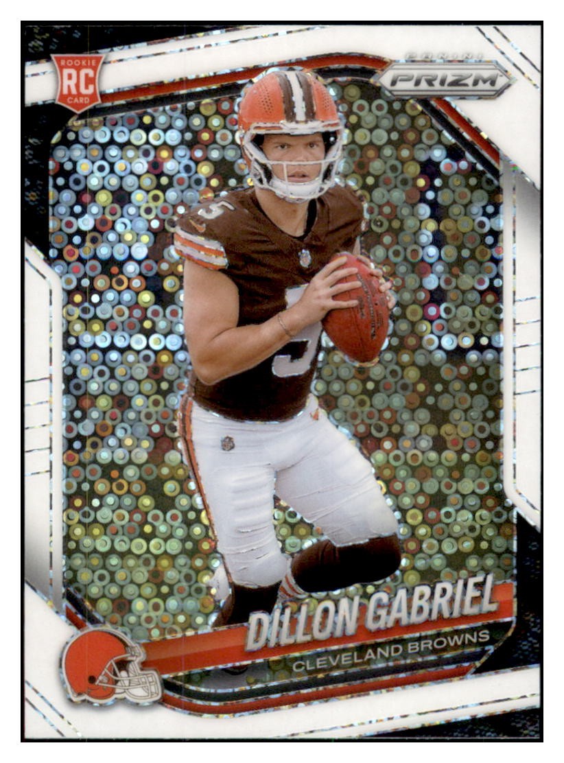 2025 Panini Prizm Dillon Gabriel #372 RC White Disco Cleveland Browns