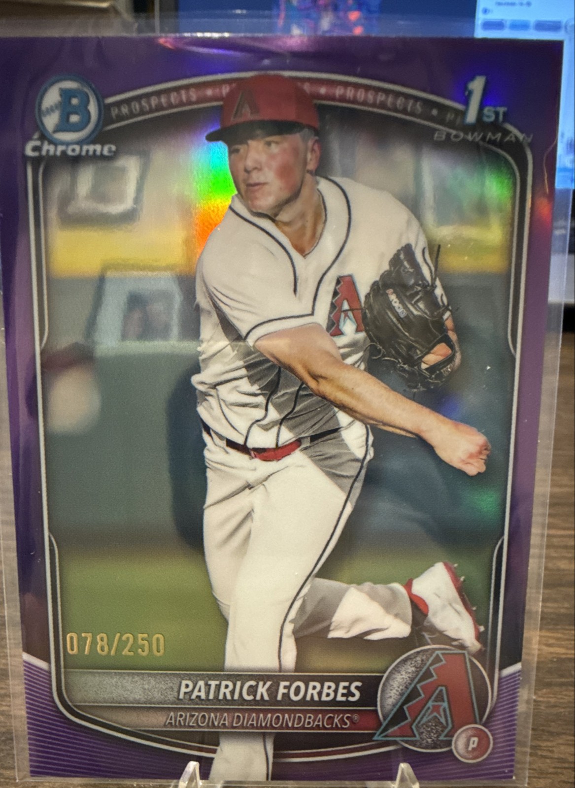 2025 Bowman Draft - Chrome Patrick Forbes #BDC-89 Purple Refractor /250 (RC)