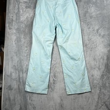 Vintage Lilly Pulitzer Golf Pants Womens 12 Blue Embroidered Golfer