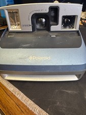 Polaroid One 600 Flash Instant Film Camera Powder Blue/Silver  Not Tested