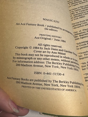Faery!/Magicats!/Unicorns!/Demons! ACE Fantasy Anthology Book Lot - Picture 7 of 23