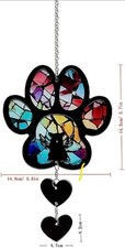 "Stain Glass" Style Acrylic Window Hanger Loss Of Pet Sympathy Gift