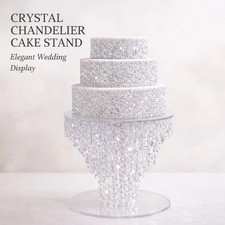 Luxury Cake stand : Chandelier Crystal cake stand, Wedding cake stand + LED