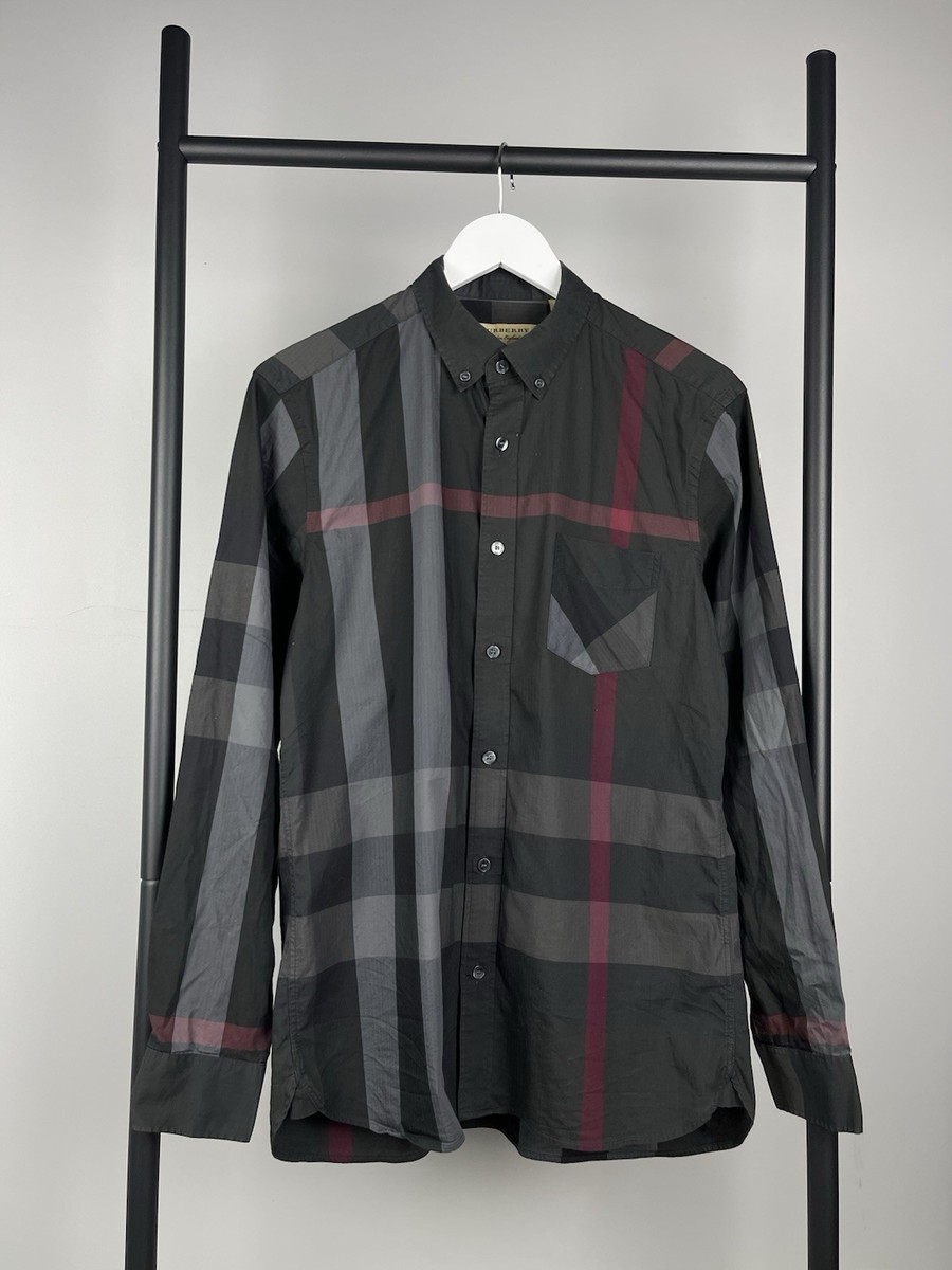 BURBERRY LONDON　シャツ　ブラック　Ｓ Burberry London Black Checked Shirt size M | eBay