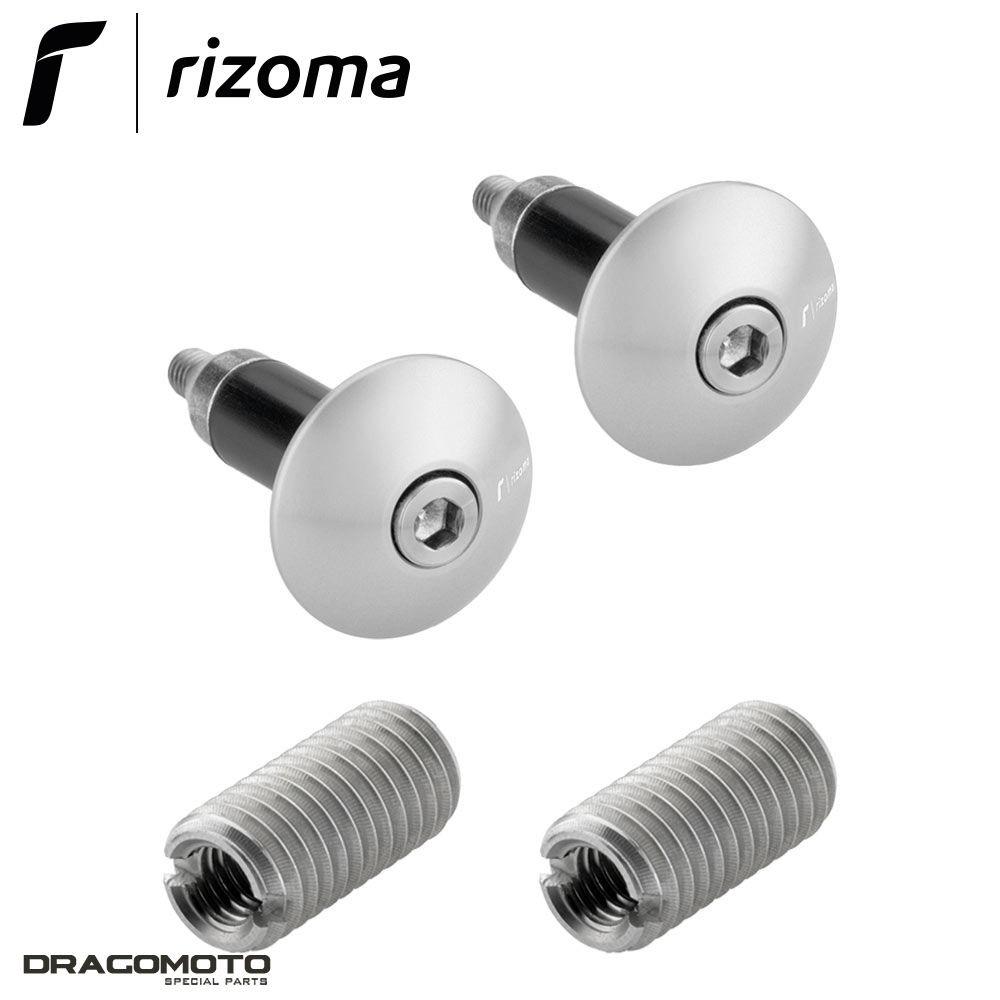 Embout de guidon Rizoma MA531A argent pour moto Bmw R 1200 R 2015