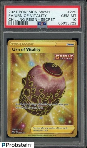 2021 Pokemon SWSH Chilling Reign Secret #229 FA Urn of Vitality PSA 10 GEM MINT