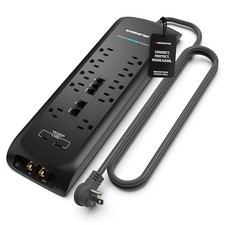 Power Surge Protector w/ 4050 Joule Rating   Heavy Duty 6 FT 10-Outlet Black