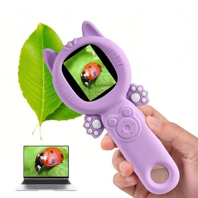 Kids Microscope   500X Digital Pocket Handheld Microscope with Dual Cameras &...