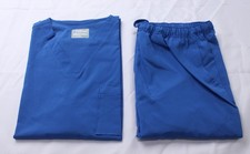 Tafford Active Stretch Unisex Adult's 8-Pocket Scrub Set EJ3 Royal Large NWT