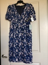 NWT Xscape Evenings Embroidered Floral Sheath Midi Dress, size 8, $268
