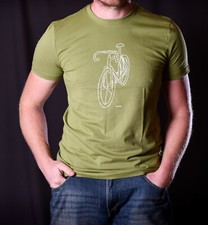 T-shirt cycliste en coton biologique Bicycle Sketch - dessiné à la main - idéal pour les cyclistes