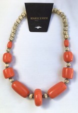BIJOUX TERNER   CHUNKY ORANGE STATEMENT  BEAD...