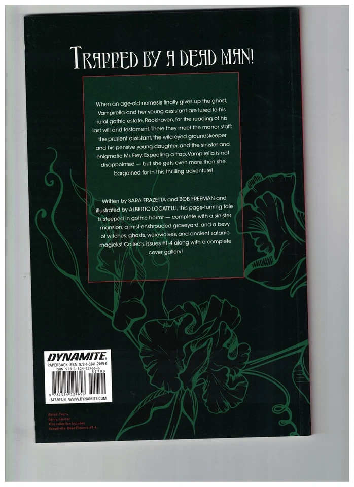 VAMPIRELLA FLORES MUERTAS TP TPB $17.99srp Sara Frazetta Lucio Parrillo '24 NUEVO CASI NUEVO Foto 2 de 2