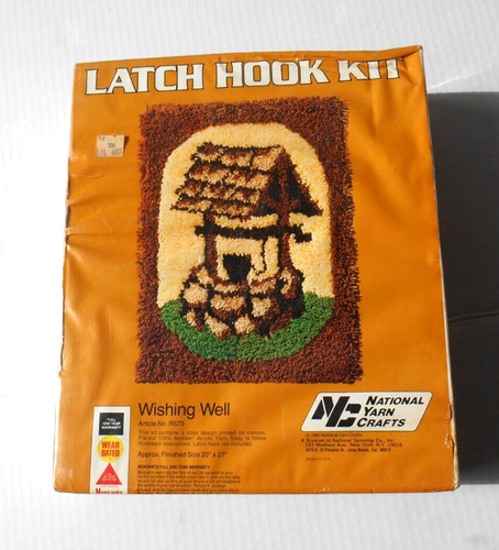 Vintage National Yarn Crafts Exclusive Latch Hook Kit - R573 Wishing Well