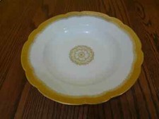 J. POUYAT LIMOGES Serving Bowl France Gold Encrusted VGC  FAST S/H