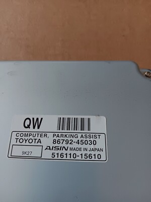 2011-2015 Toyota Sienna Parking Assist Computer Module OEM