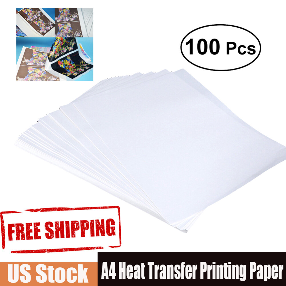 100pcs T Shirt Heat Sublimation Transfer Paper For Light Fabric Printer Ebay