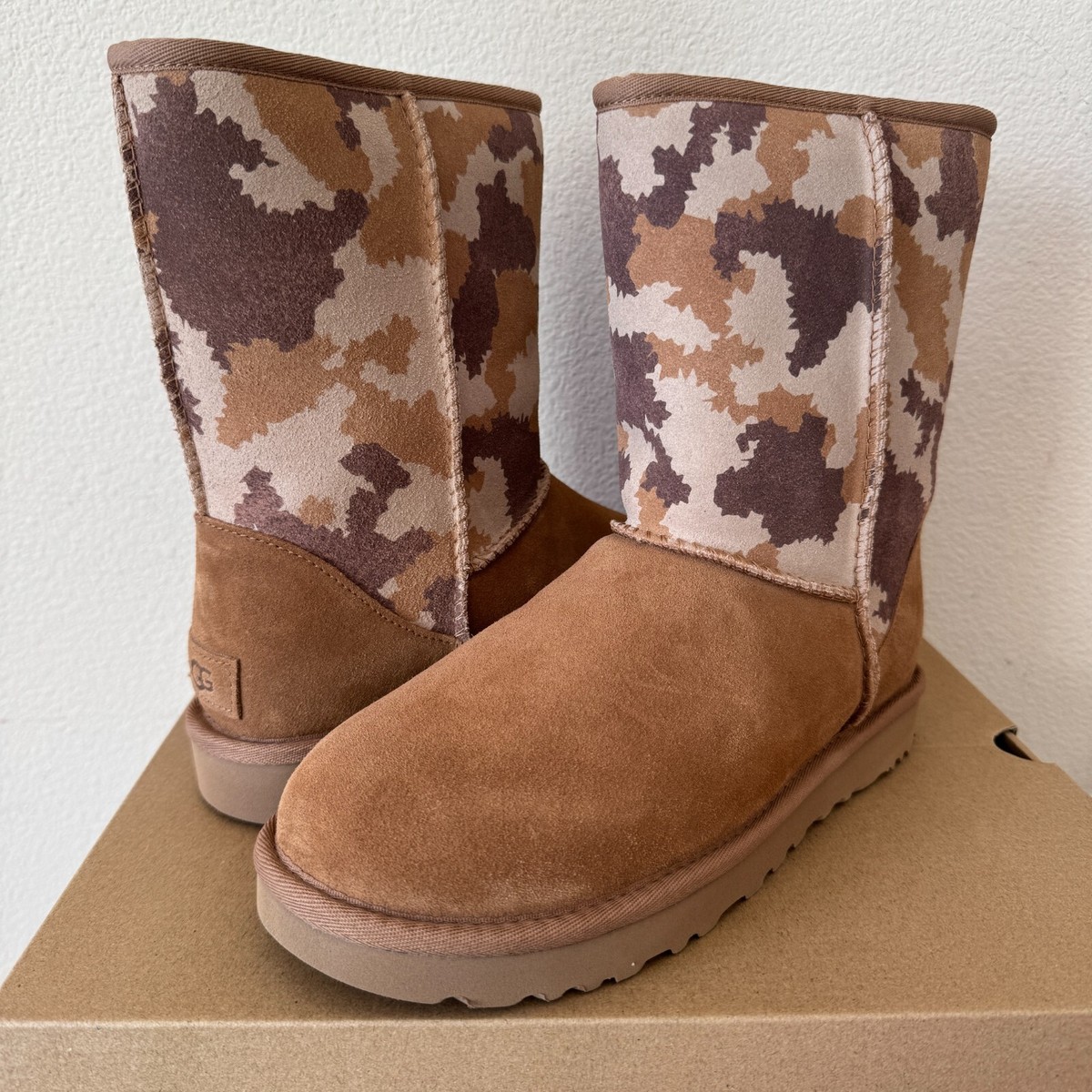 UGG Women's Classic Short Jagged Camo Boots | eBay