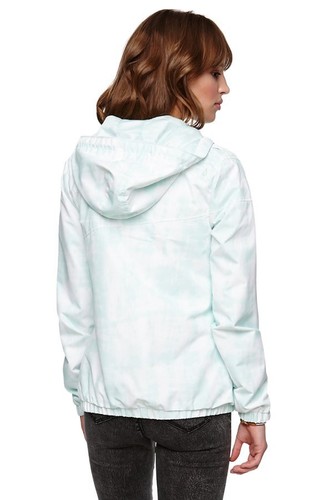 NWT Volcom Enemy Lines Hooded Windbreaker Zip Jacket Light Blue Polyester LARGE - Picture 2 of 7
