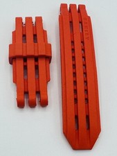 CUSTOM WRIST BAND FOR OAKLEY MINUTE MACHINE WATCH SAFETY ORANGE RUBBER STRAP