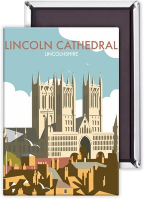Lincoln Cathedral by Dave Thompson fridge magnet (se)