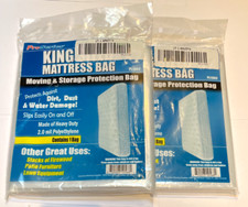 Lot of 2 KING size Bed Moving Storage Protection Bags for Mattress  Box Spring