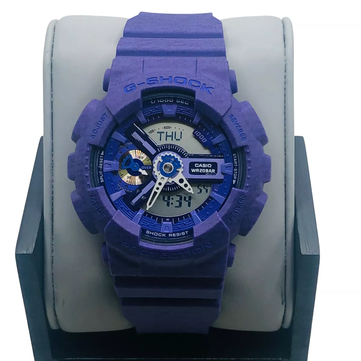 Casio G-Shock Digital Analog Purple Ladies Resin Watch GMAS-110HT-6A