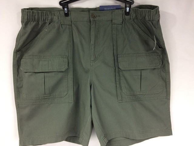 Croft Barrow Kohlâs Men Shorts 46 Big Tall Relaxed Fit Cargo Military Green New | eBay