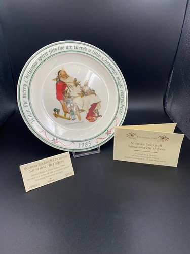1985 Hallmark Norman Rockwell Limited Edition Weihnachtsteller - Bild 3 von 5