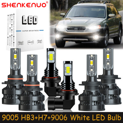 For Subaru Outback 2005-2009 Combo LED Headlight Bulb High Low Beam Fog Light Z8